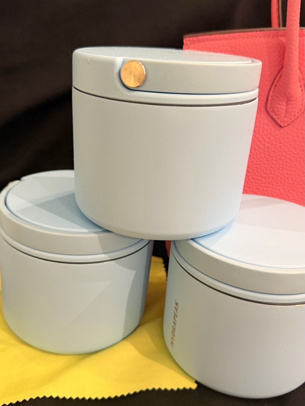 Light Blue Decorative Storage Canister Set by